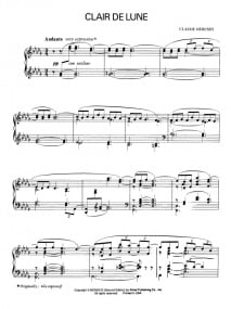 Debussy: Clair De Lune for Piano published by Alfred