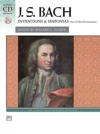 Bach: Inventions & Sinfonias (BWV772-801) for Piano published by Alfred (Book & CD)