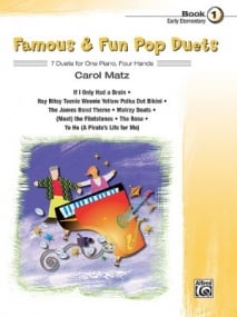 Famous & Fun Pop Book Duets 1 for Piano published by Alfred