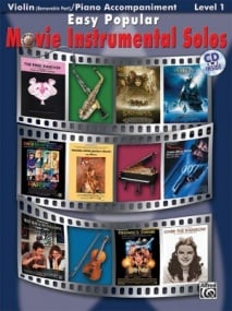 Easy Popular Movie Solos Level 1 - Violin published by Alfred (Book & CD)