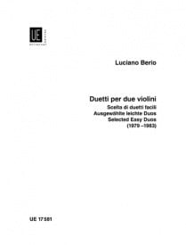 Berio: Selected Easy Duets for 2 Violins & Piano published by Universal