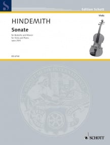 Hindemith: Sonata Opus 25/4 for Viola published by Schott