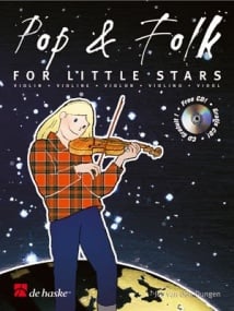 Pop & Folk for little stars for Violin published by De haske (Book & CD)