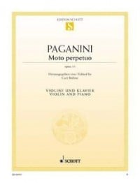 Paganini: Moto Perpetuo Opus 11 for Violin published by Schott
