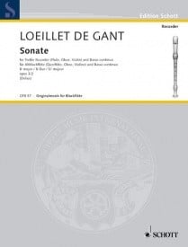 Loeillet: Sonata in Bb Opus 3 No.2 for Flute published by Schott