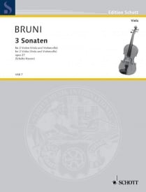 Bruni: 3 Sonatas Opus 27 for 2 Violas published by Schott