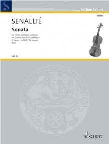 Senaille: Sonata No 4 In D Minor for Violin published by Schott