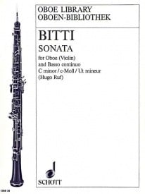 Bitti: Sonata in C minor for Oboe published by Schott