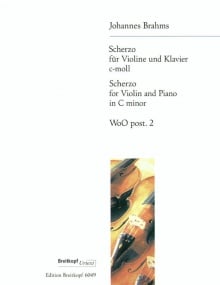 Brahms: Sonatensatz (Scherzo Movement) in C minor for Violin published by Breitkopf