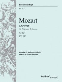 Mozart: Concerto No 1 in G K313 for Flute published by Breitkopf