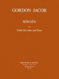 Jacob: Sonata for Treble Recorder published by Musica Rara