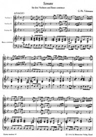 Telemann: Sonata in Bb (TWV Anhang 43: B1) published by Barenreiter