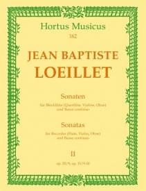 Loeillet: 3 Sonatas for Treble Recorder published by Hortus