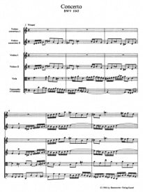 Bach: Concerto for Two Violins in D minor (BWV 1043) (Study Score) published by Barenreiter