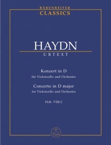 Haydn: Concerto for Cello in D (Hob.VIIb:2) (Study Score) published by Barenreiter