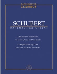 Schubert: Complete String Trios (Study Score) published by Barenreiter