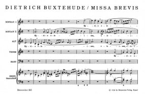 Buxtehude: Missa Brevis published by Barenreiter - Vocal Score