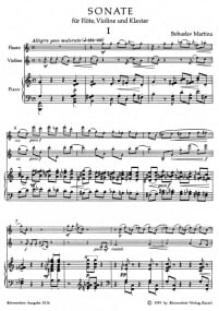 Martinu: Sonata (1936) published by Barenreiter