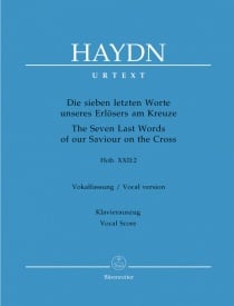 Haydn: Seven Last Words of Our Saviour on the Cross (HobXX:2) published by Barenreiter Urtext - Vocal Score