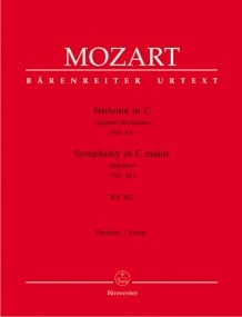 Mozart: Symphony No.41 in C Major K551 'Jupiter' published by Barenreiter - Full Score