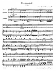 Mozart: Piano Trios published by Barenreiter