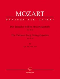 Mozart: 13 Early String Quartets Vol 3 (8-10) published by Barenreiter