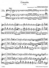 Mozart: Concerto No.4 in D Major for Violin published by Barenreiter