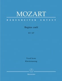 Mozart: Regina Coeli in B-flat (K127) published by Barenreiter Urtext - Vocal Score
