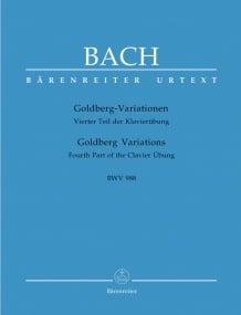 Bach: Goldberg Variations (BWV 988) for Piano published by Barenreiter (without fingering)