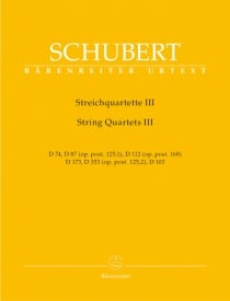 Schubert: String Quartets Volume 3 published by Barenreiter