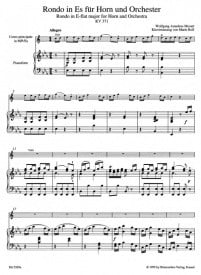Mozart: Rondo E-flat major K371 for Horn published by Barenreiter