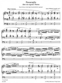 Leupold: Passacaglia in B minor Opus 8 for Organ published by Barenreiter