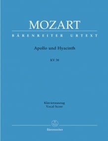 Mozart: Apollo und Hyacinth A Latin intermedium (K38) published by Barenreiter Urtext - Vocal Score