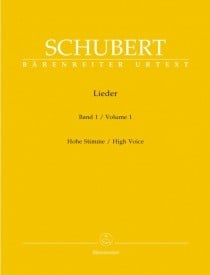 Schubert: Lieder Volume 1 for High Voice published by Barenreiter