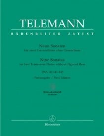 Telemann: 9 Sonatas for two Flutes without Bass (TWV 40: 141-149) published by Barenreiter