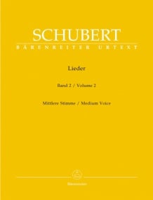 Schubert: Lieder Volume 2 for Medium Voice published by Barenreiter