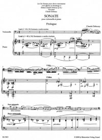 Debussy: Sonata for Cello & Piano published by Barenreiter