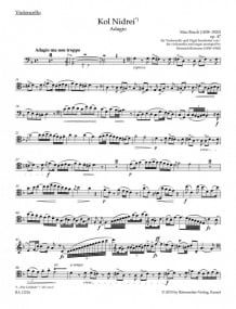 Jewish Prayer - Arrangements for Viola  or Cello & Organ published by Barenreiter