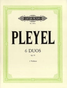 Pleyel: 6 Duets Opus 24 for Violin published by Peters Edition