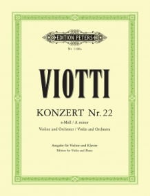 Viotti: Concerto No.22 in A minor for Violin published by Peters