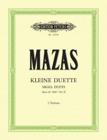 Mazas: Small Duets Opus 38/2 for Violin published by Peters Edition