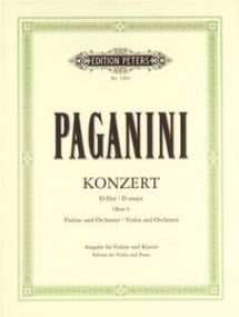 Paganini: Violin Concerto No.1 D major Opus 6 published by Peters