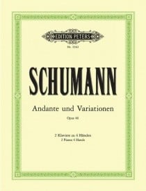 Schumann: Andante & Variations in Bb Opus 46 for Two Pianos, Four Hands published by Peters