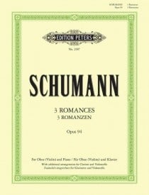 Schumann: 3 Romances Opus 94 for Oboe or Violin published by Peters