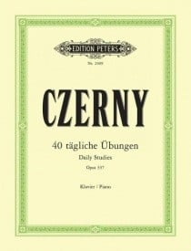Czerny: 40 Daily Exercises Opus 337 for Piano published by Peters