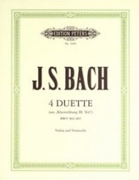 Bach: 4 Duets for Violin & Cello published by Peters