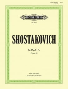 Shostakovich: Sonata in D minor Opus 40 for Cello published by Peters Edition