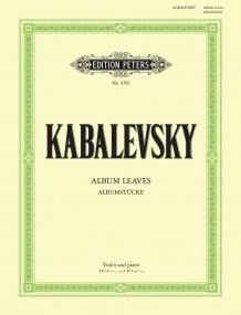 Kabalevsky: Albumstucke for Violin published by Peters Edition