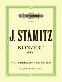 Stamitz: Concerto in G for Viola published by Peters Edition