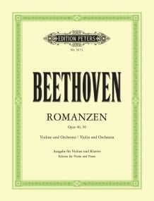 Beethoven: Romances in F Major and G Major for Violin published by Peters